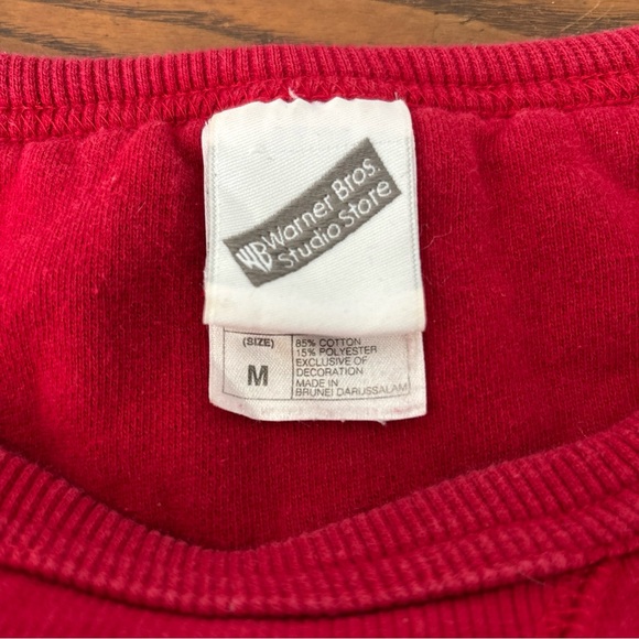 Warner Bros Looney Tunes Vintage 1999 Womens Christmas Embroidered Sweater Sz M - Picture 4 of 9